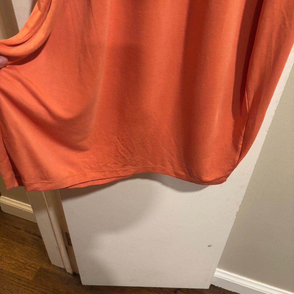 Lush Nectarine orange maxi dress with adjustable waist tie and spaghetti straps - Picture 4 of 5